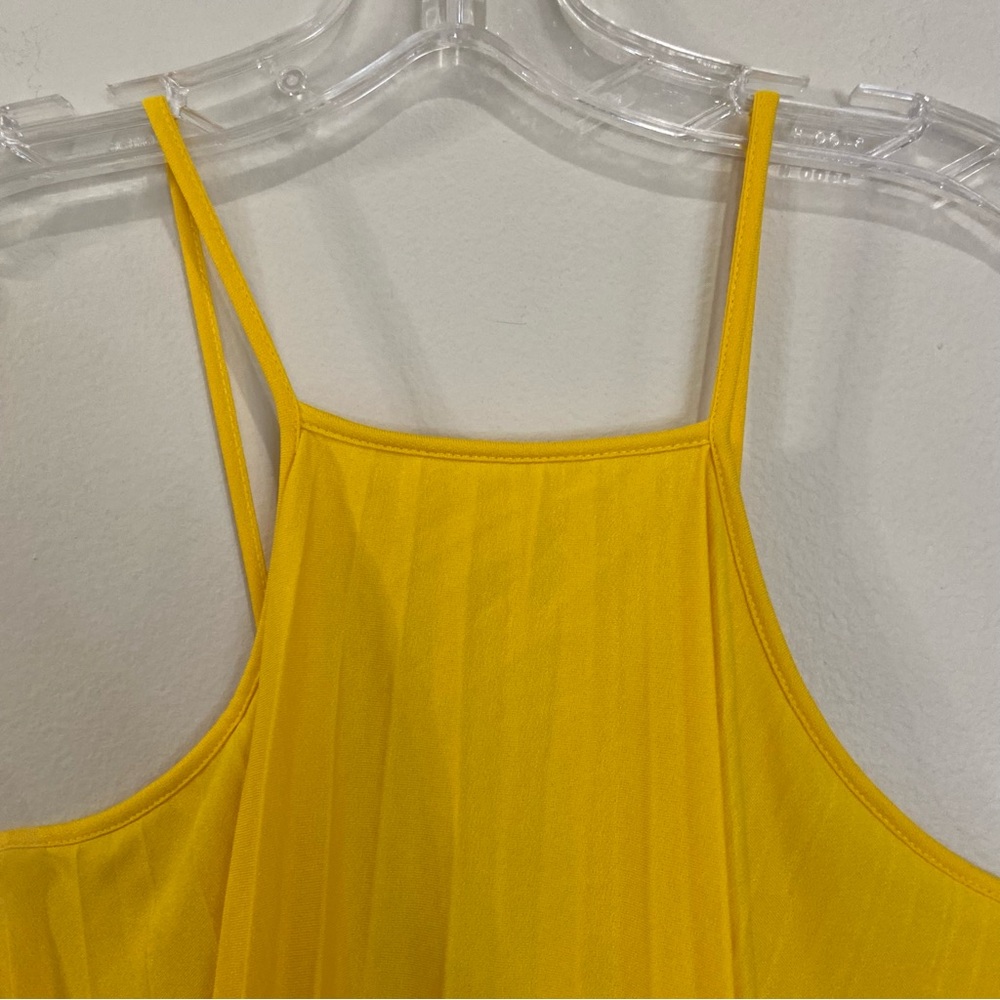 ASOS Yellow Spaghetti Strap Off the Shoulder Mini Dress - Picture 4 of 9